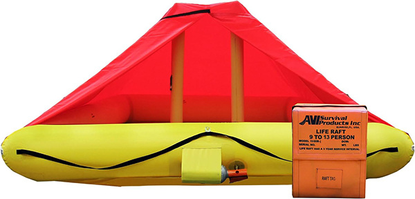 NON TSO 9 Person Life Raft with Canopy