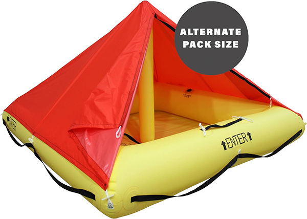 TSO 4 Person Endpack Life Raft with FAR 135 Survival Kit