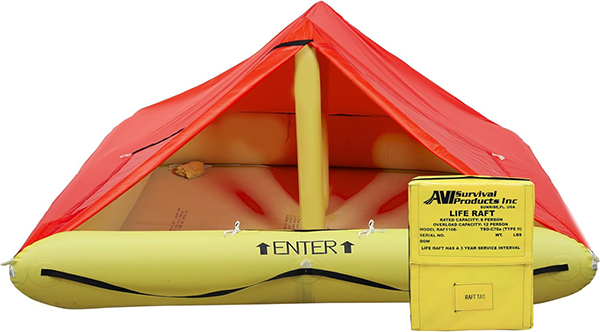 TSO 8 Person Life Raft with FAR 135 Survival Equipment Kit