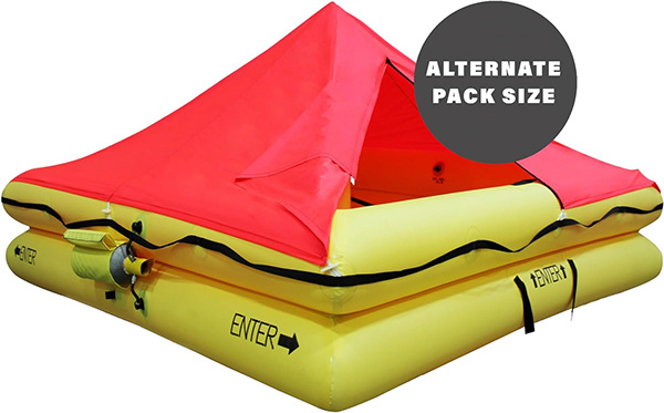 TSO 6 Person Endpack Life Raft with FAR 121 Survival Equipment Kit