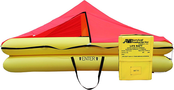 TSO 10 Person Life Raft with FAR 121 Survival Equipment Kit