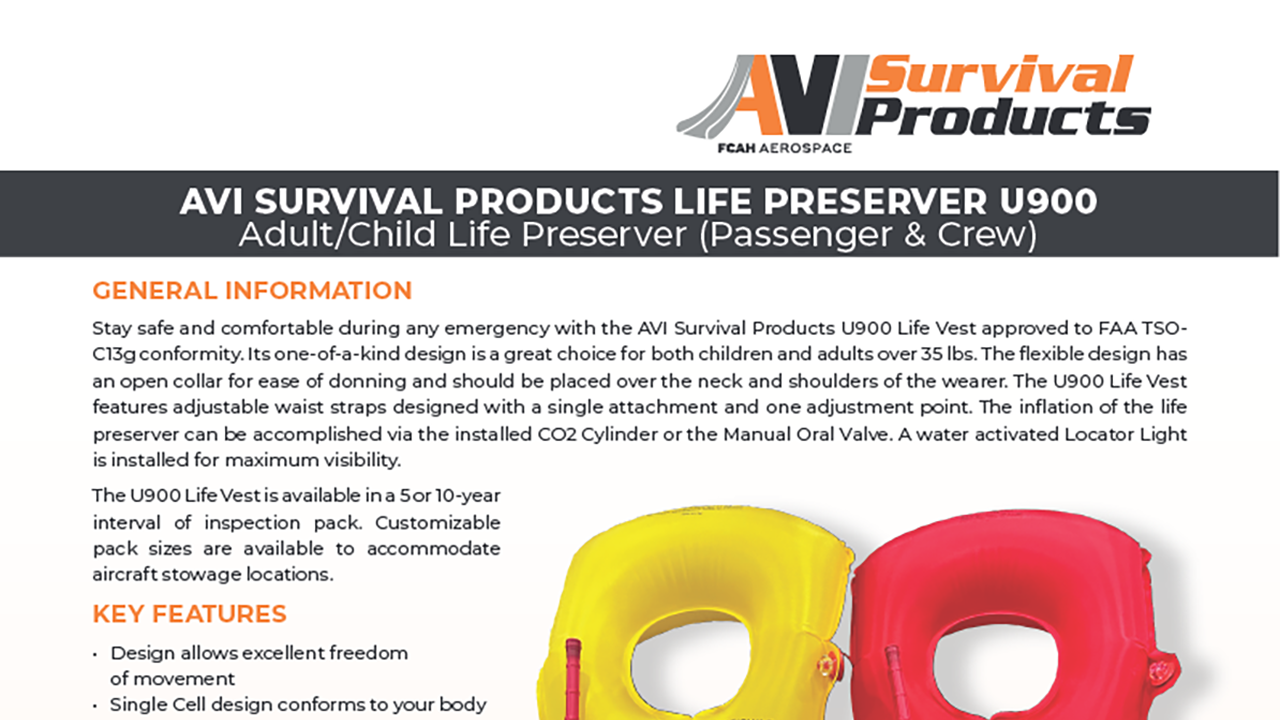 U900 Life Preserver Flyer